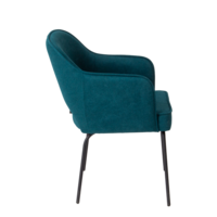 Product photo Rose chair, velour Omega 61, spider legs RAL 9005 from the ChiedoCover company.