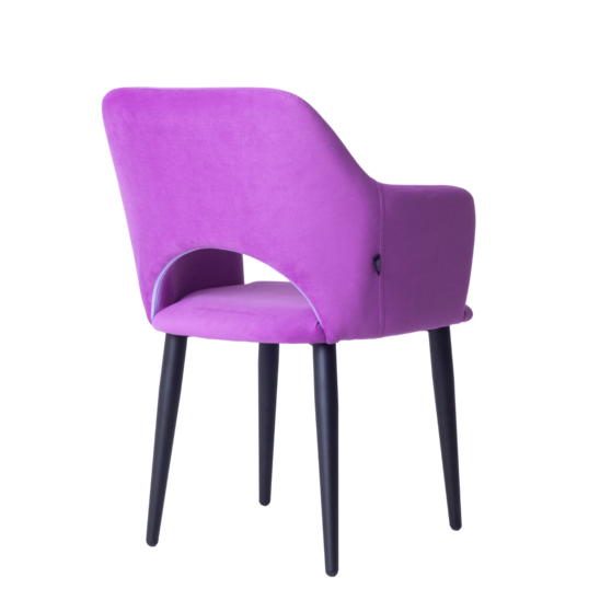 Aqua chair, velour Velutto Lux 41, metal legs RAL 9005 - photo 4