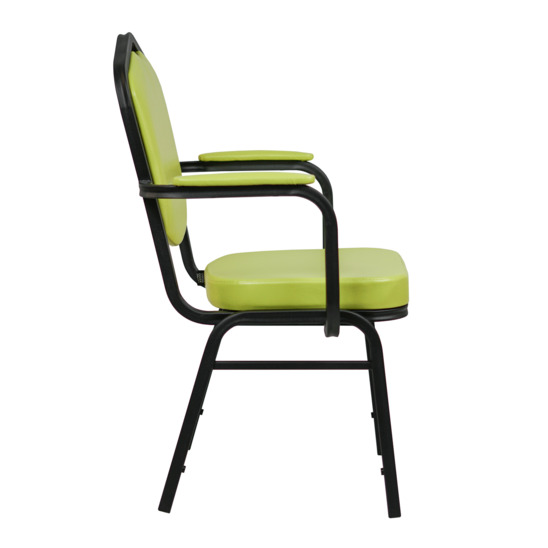 Hit 25 mm, with armrests, black moire, lime eco-leather - photo 2