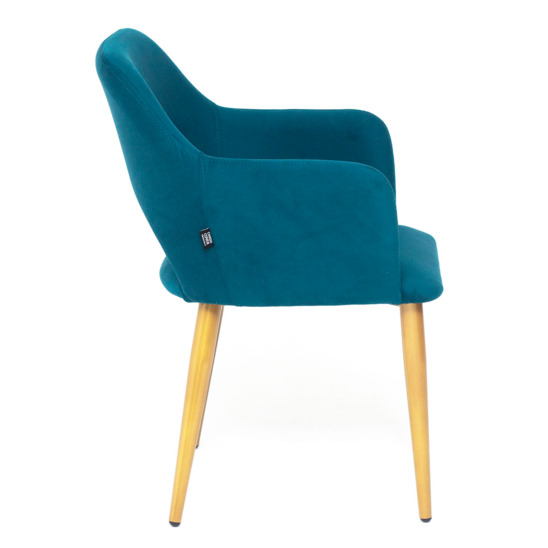 Aqua chair, blue velour - photo 3