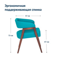 Product photo Ricco chair, Galaxy Dark Green leatherette, beech legs from the ChiedoCover company.