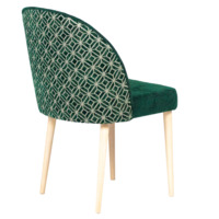 Product photo Tony's chair, green chenille, beech legs from the ChiedoCover company.