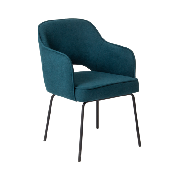 Rose chair, velour Omega 61, spider legs RAL 9005 - photo 1