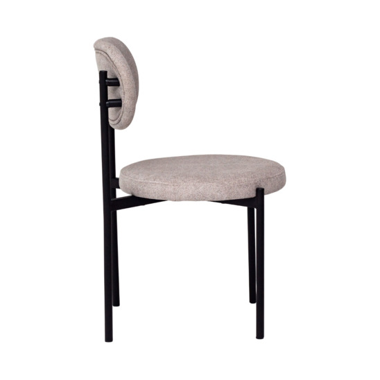 Gawaii chair, boucle Stella crystal, legs metal black moire - photo 2