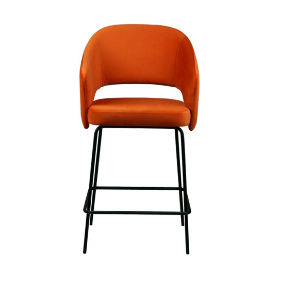 Fly chair, orange velour, spider bar legs - photo 3