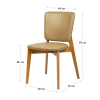 Product photo Safir chair, beige eco-leather from the ChiedoCover company.