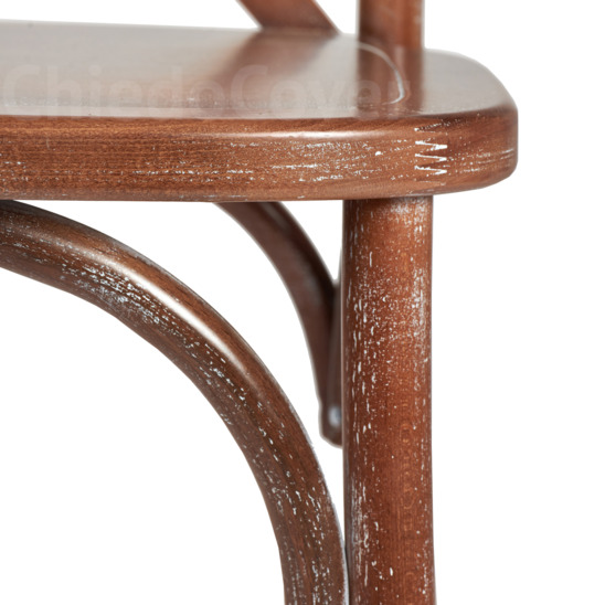 Crossback chair, light walnut, white patina - photo 7