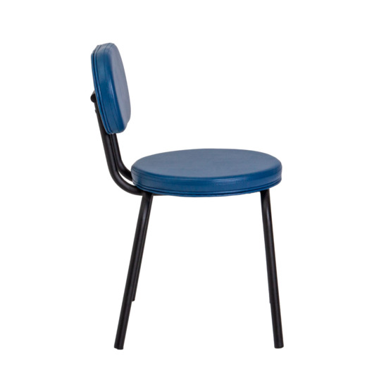 Toys chair, eco-leather, blue, metal black moire - photo 3