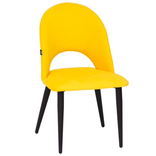 Ignis chair, black legs, yellow velour - photo 1