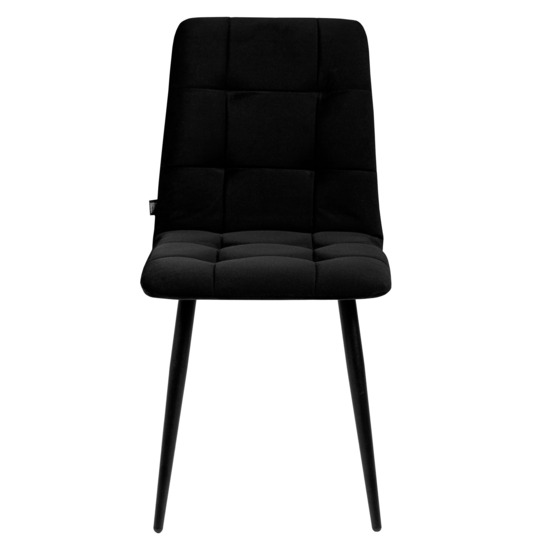 Olys chair, black velour, metal legs - photo 3