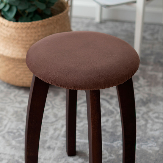 Stool cover, without foam, brown - photo 1