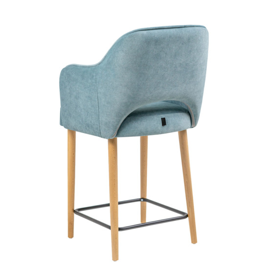 Rose semi-amber chair, blue velour Cashemere 020, legs lacquer - photo 2