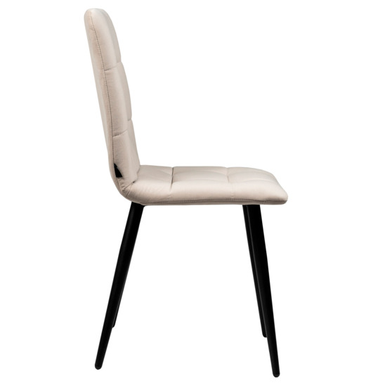 Olss chair, beige velour, metal legs - photo 3