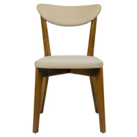 Product photo Ruby velour chair light beige Velutto-04, light walnut from the ChiedoCover company.