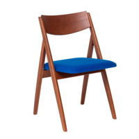 Product photo Clack folding chair, wooden backrest, blue from the manufacturer ChiedoCover, product picture, real product photo