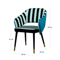 Product photo Fly chair, combined velour, beech legs from the ChiedoCover company.