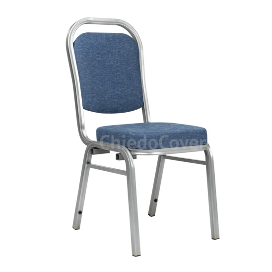 Denmark chair 25mm - silver, chenille blue - photo 1