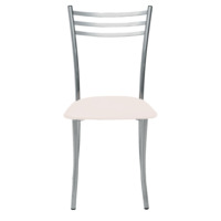 Product photo Astra chair, chrome frame, grey leatherette from the ChiedoCover company.