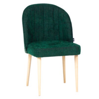 Product photo Tony's chair, green chenille, beech legs from the manufacturer ChiedoCover, product picture, real product photo