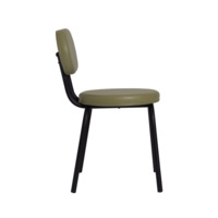 Product photo Toys chair, Pegas Olive eco-leather, metal legs RAL 9005 from the ChiedoCover company.