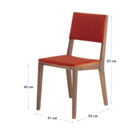 Product photo Laki chair, red velour from the ChiedoCover company.
