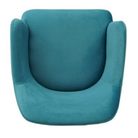 Product photo Terra chair, black legs, blue velour from the ChiedoCover company.