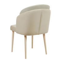 Product photo Lily half-seat, beige velour Teddy 004 / light green Teddy 029, white stain from the ChiedoCover company.