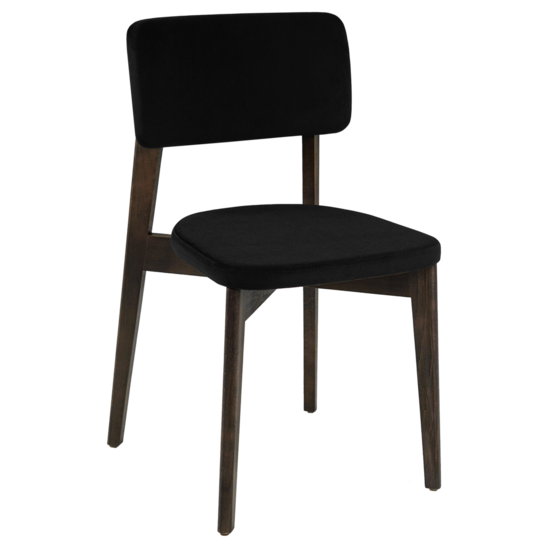 Topas chair, velour Velutto-34 black, stain wenge - photo 1