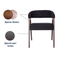 Product photo Ricco chair, Austin 21 Black matting, beech legs, wenge stain from the ChiedoCover company.