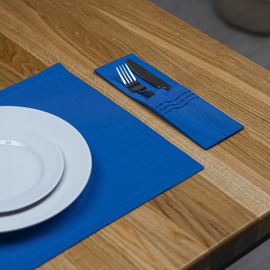 A set of placemats and couverts for 2 devices, blue - photo 6