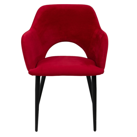 Aqua chair, black legs, red velour x2 - photo 3