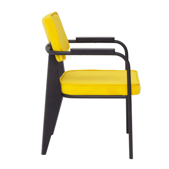 Mix chair, velour yellow - photo 2