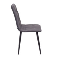 Product photo Olys chair on conical supports, grey velour from the ChiedoCover company.