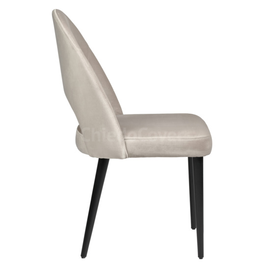 Mallin chair, beige velour, black legs - photo 3