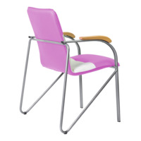 Product photo Samba chair, purple/white, frame - silver from the ChiedoCover company.