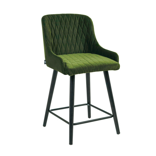 Semi-legendary Mint chair, velour Catania 14, stain black, footrest color-RAl 9005 - photo 1