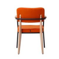 Product photo Mix Orange chair, velour Velutto 27, legs beech, stain light walnut , frame RAL 9005 from the ChiedoCover company.