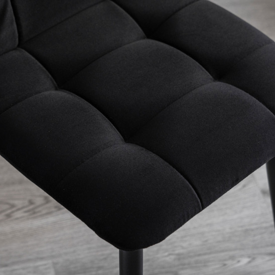 Olys chair, black velour, metal legs - photo 10