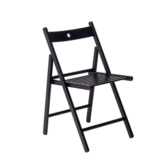 Compact folding chair, black stain - photo 1