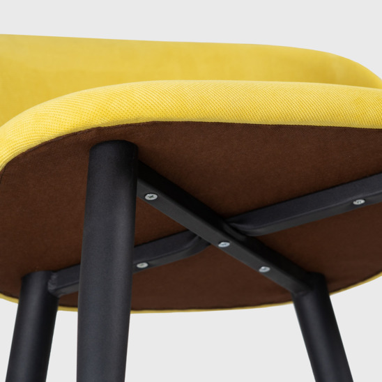 Solar chair, yellow, metallic legs - photo 17