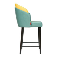 Product photo Lily bar half-seat, velour blue, yellow, 63 cm from the ChiedoCover company.