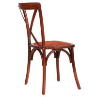 Product photo Crossback chair, mahogany, with cushion from the ChiedoCover company.