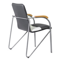 Product photo Samba chair, grey/white, frame - silver from the ChiedoCover company.