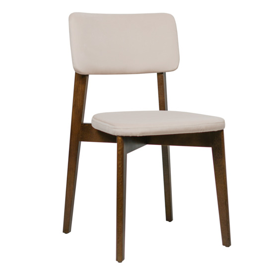 Topas chair, velour Velutto-04 light beige, antique walnut - photo 1