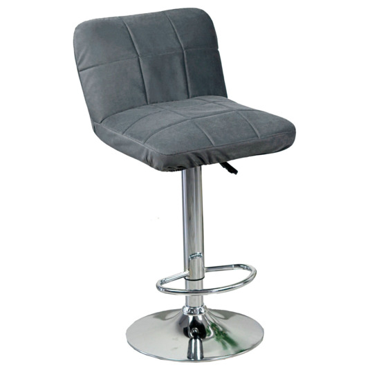 Bar stool cover, rectangular stitching, grey - photo 1