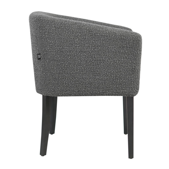 Sambuca half-seat, boucle effect matting, BUCKLE dark grey, black stain - photo 2