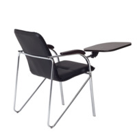 Product photo Samba chair with music stand, Galaxy black leatherette, electroplating frame from the ChiedoCover company.