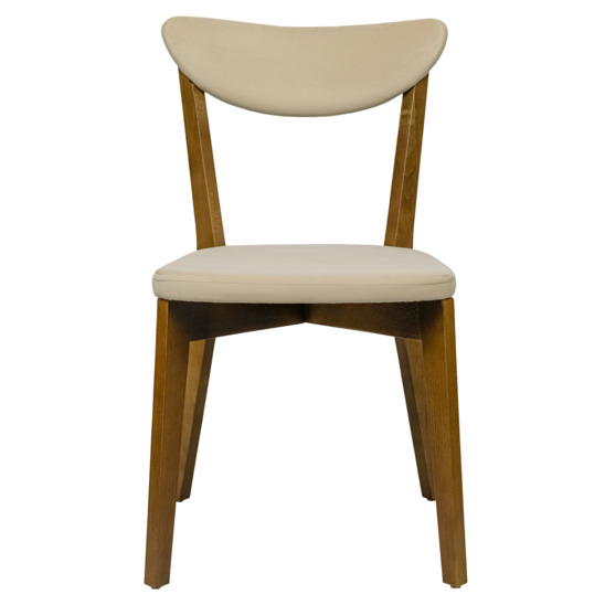 Ruby velour chair light beige Velutto-04, light walnut - photo 2