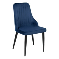 Product photo Kongsberg light chair, velour blue Velutto 26, metal legs from the manufacturer ChiedoCover, product picture, real product photo