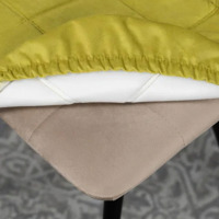 Product photo Chair cover with CHILLY backrest, large stitching, yellow from the ChiedoCover company.